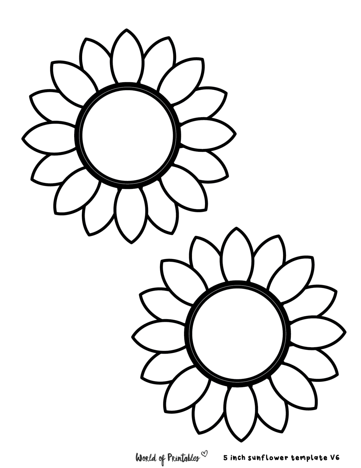 40 Best Sunflower Templates World Of Printables
