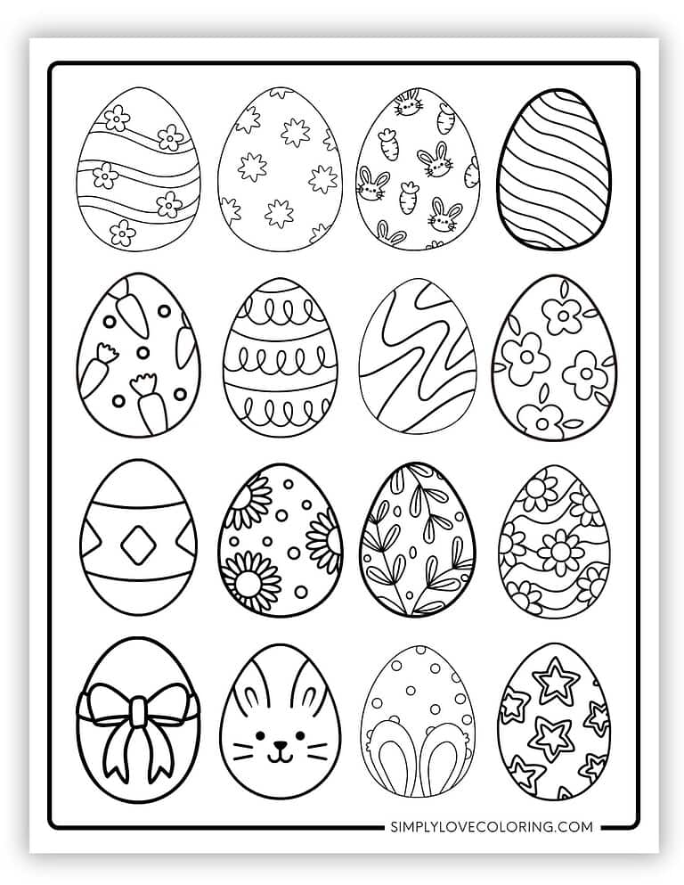 small easter egg template