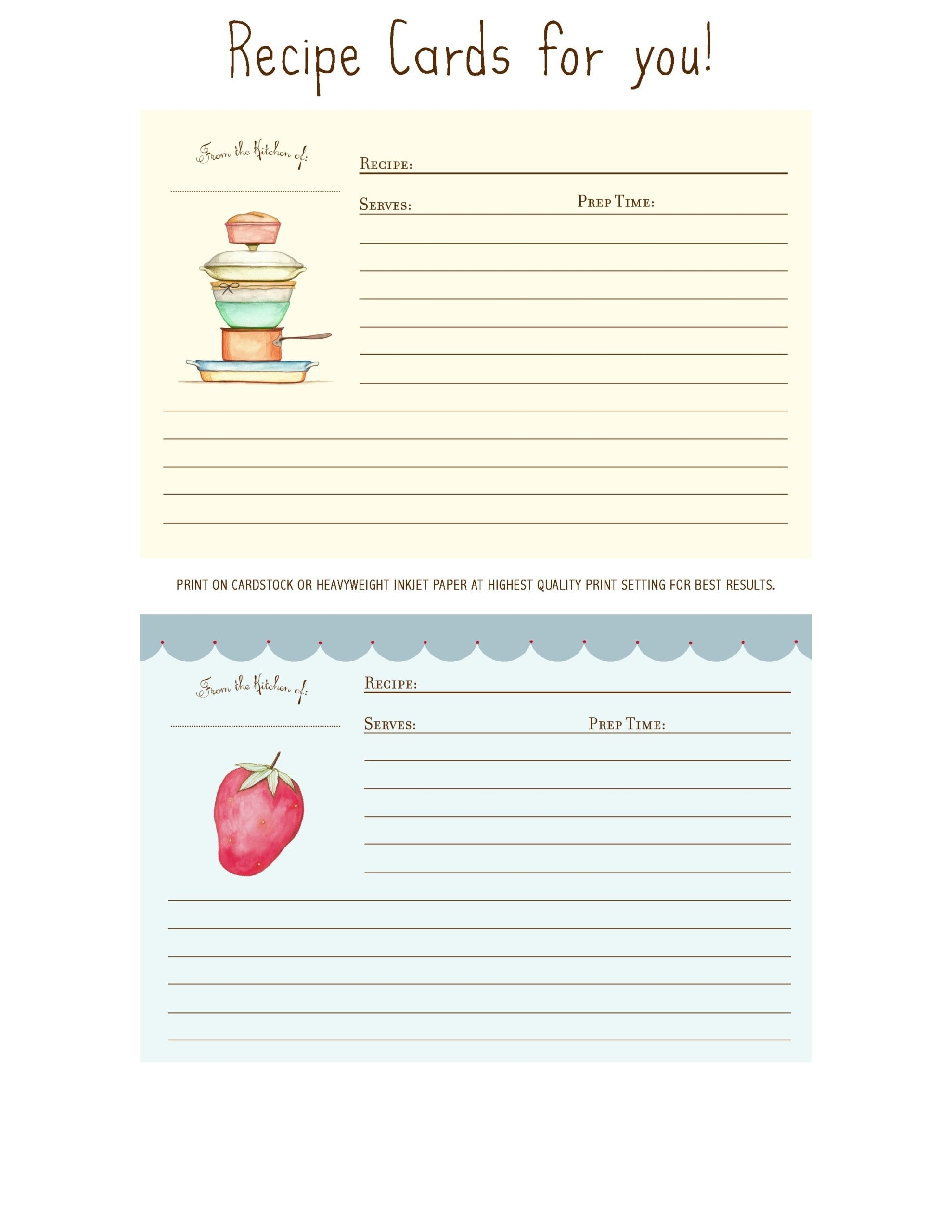 47 Free Recipe Card Templates Word Google Docs TemplateArchive