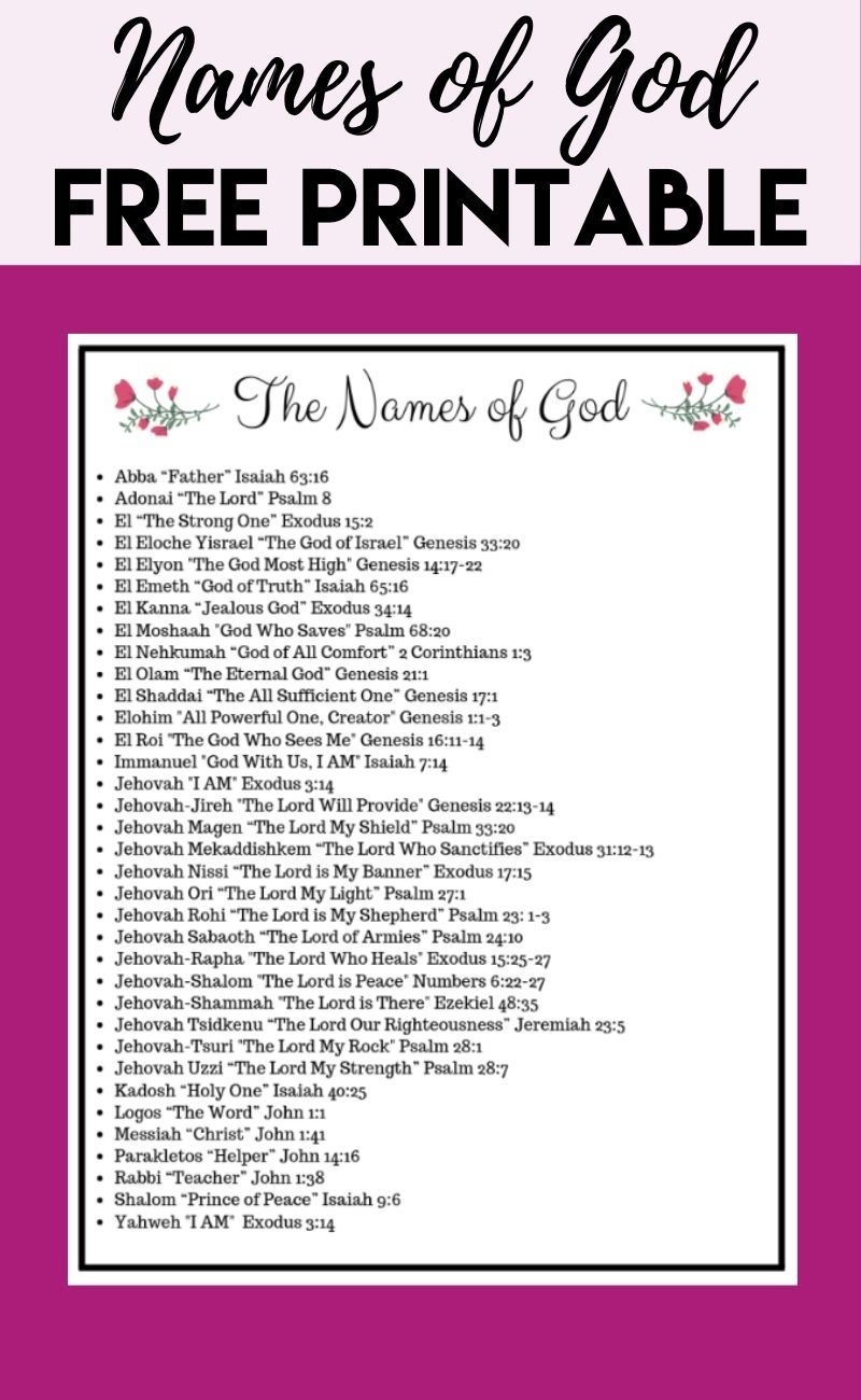 free printables for names