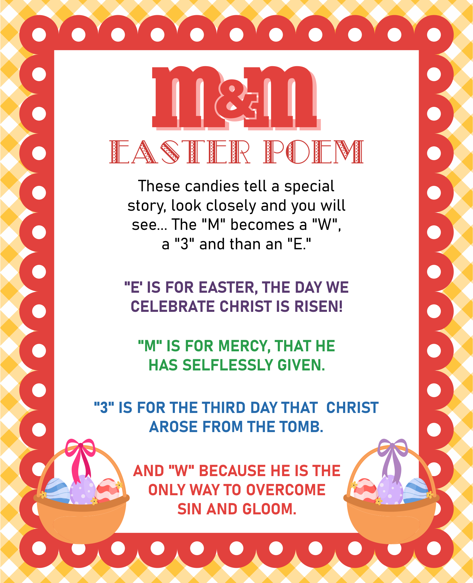 5 Best Images Of Free Printable M M Easter Poem Free Printable Easter 