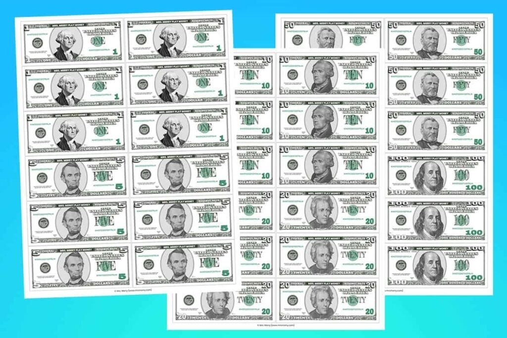 5 Dollar Play Money Template Looking For Printable Play Money 5 Dollar