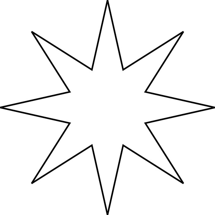 5 pointed star template free printable
