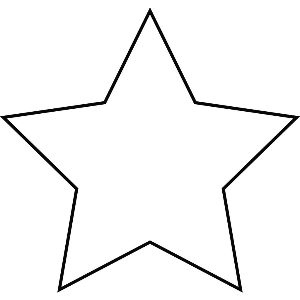 5 Pointed Star Template Free Printable Small Medium Large