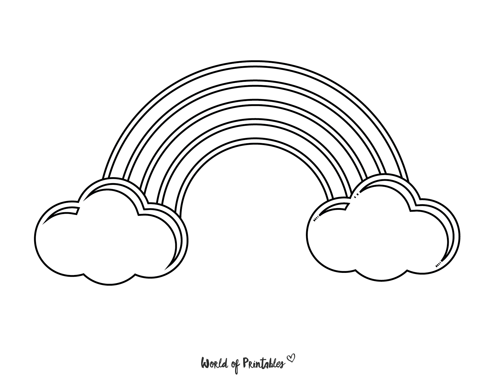 rainbow coloring pages printable