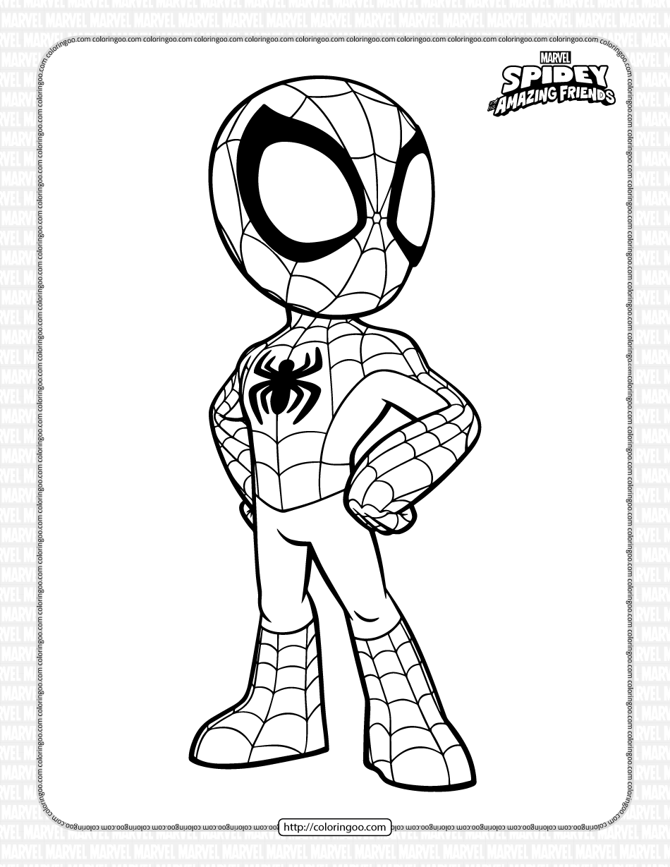 printable colouring pages spider-man