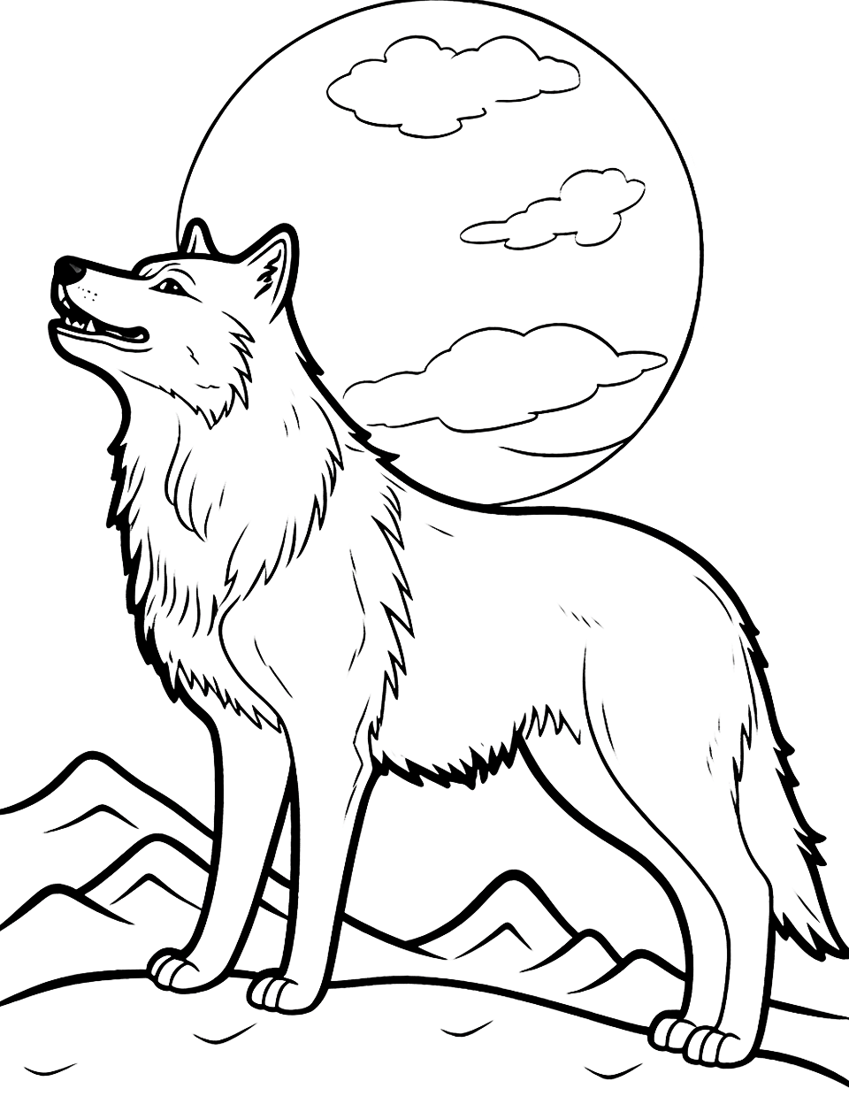 printable wolf coloring sheets