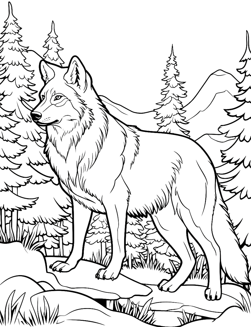 50 Wolf Coloring Pages Printable Sheets NBKomputer