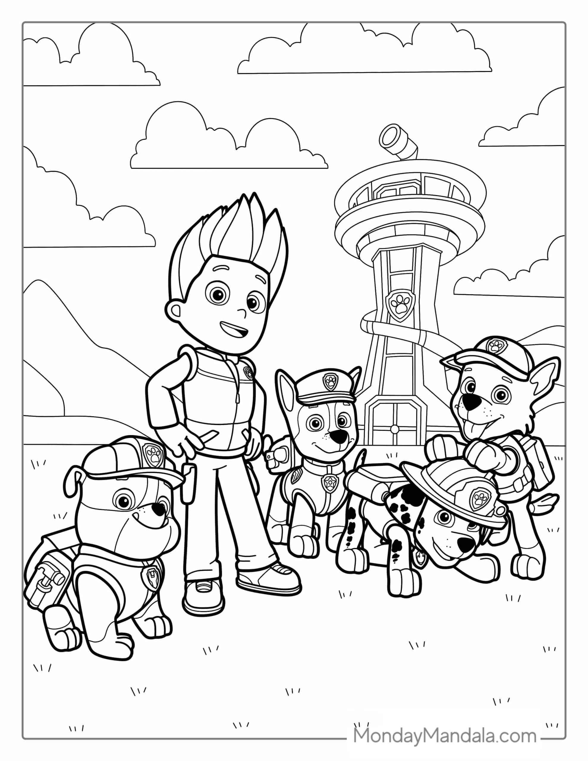 58 Paw Patrol Coloring Pages Free PDF Printables Paw Patrol