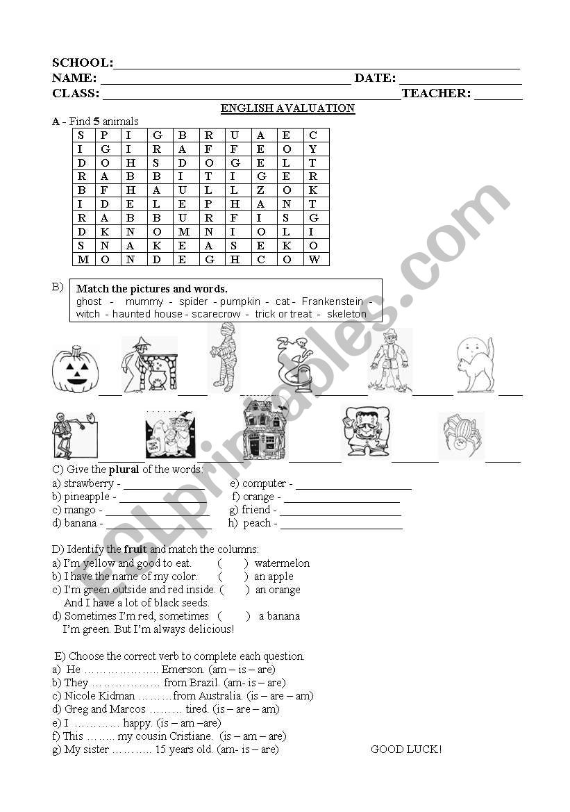 fun worksheets for grade 5