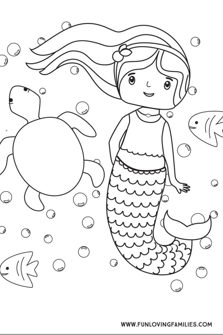free coloring sheets mermaid