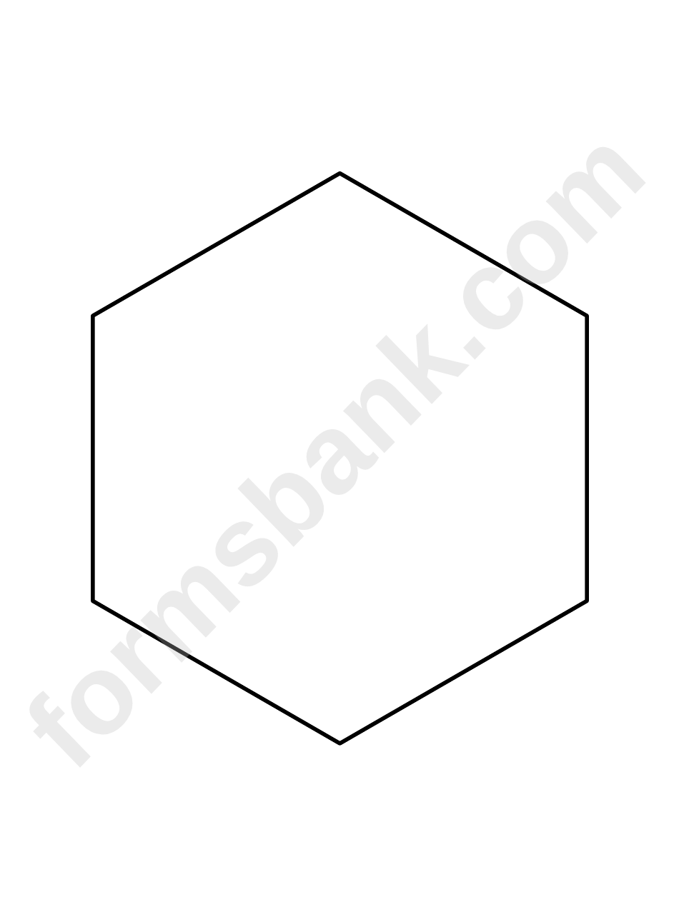 6 Inch Hexagon Pattern Template Printable Pdf Download