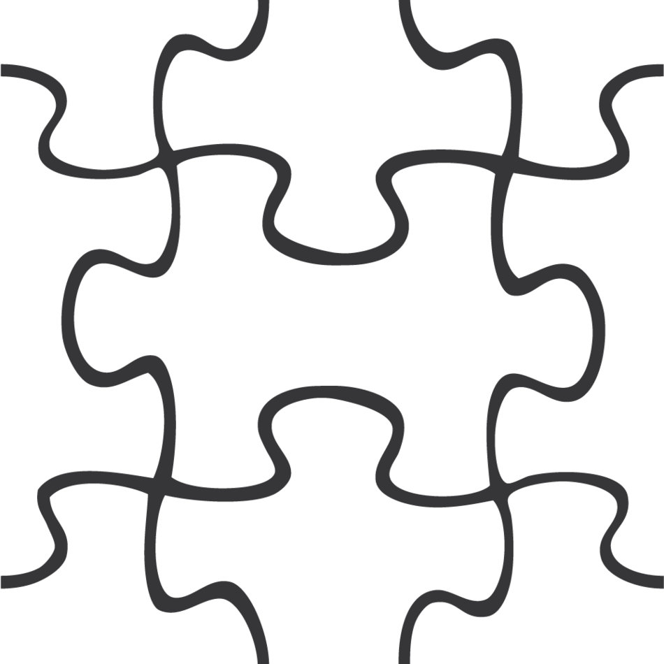 6 Piece Puzzle Template ClipArt Best