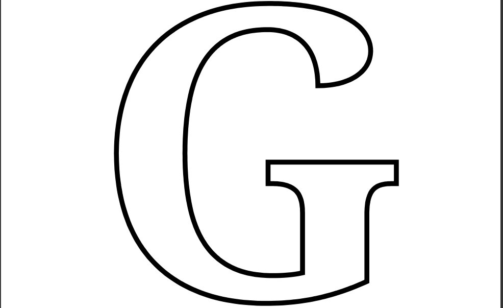 free printable letter g templates