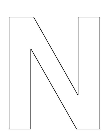 printable letter n lines