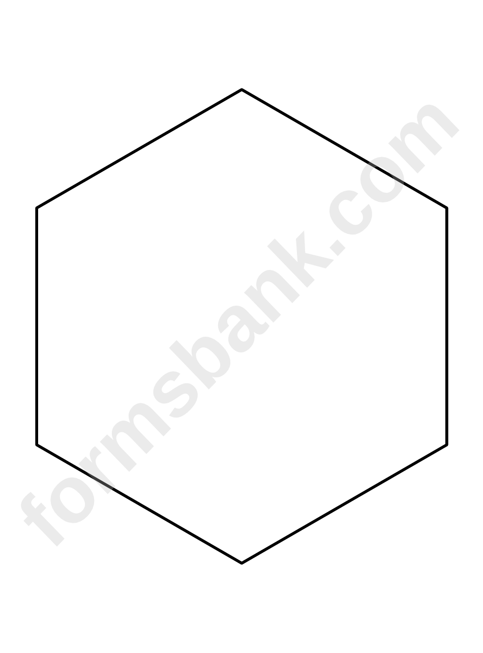 7 Inch Hexagon Template Printable Pdf Download