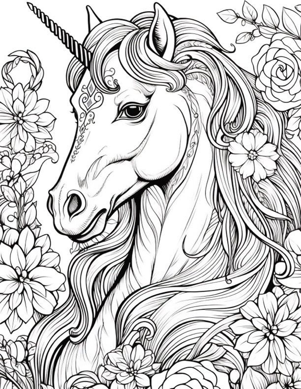 printable coloring pages unicorn