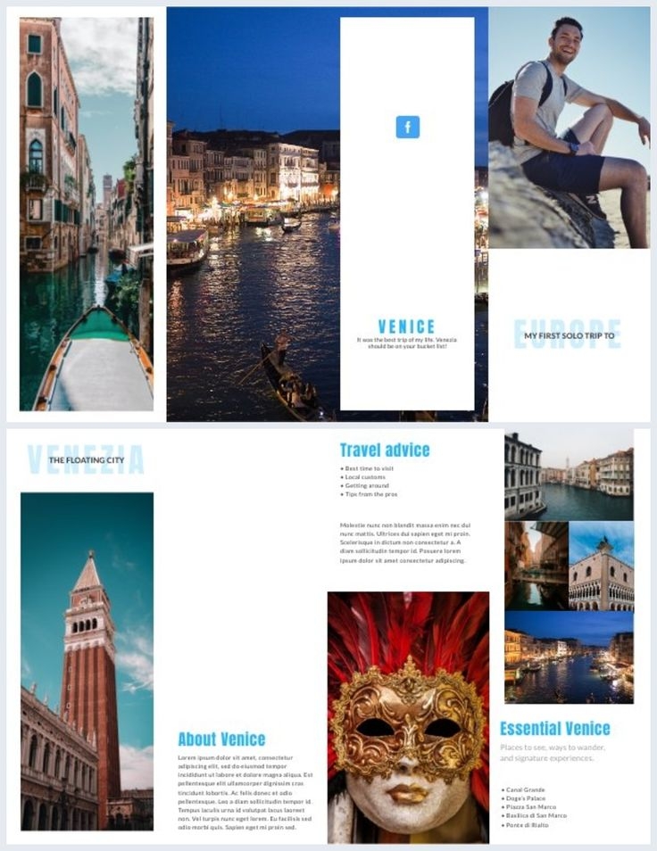 8 Page Foldable Travel Booklet Template Booklet Template Photography