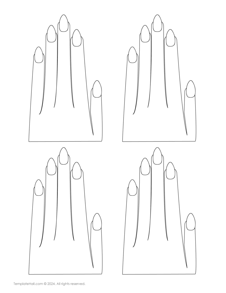 hand and nail template