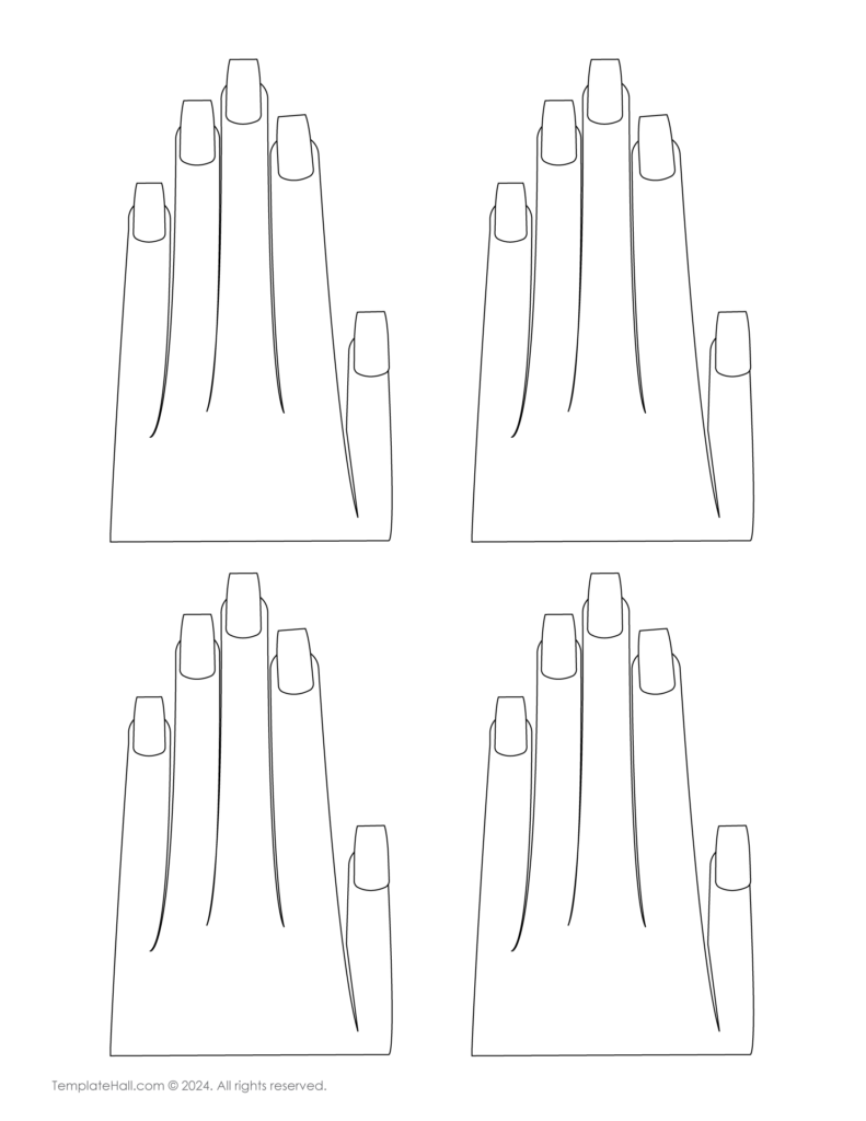 9 Free Hand Nail Templates For Creative Designs