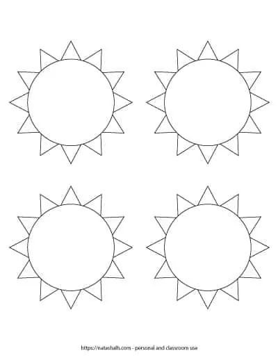 9 Free Printable Sun Templates Worksheets Library