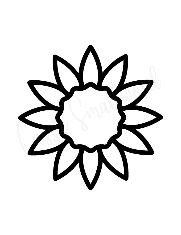 free sunflower templates