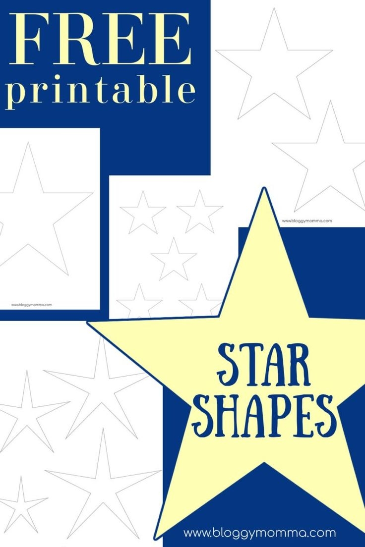 A Blue And White Star With The Words Free Printable Stars