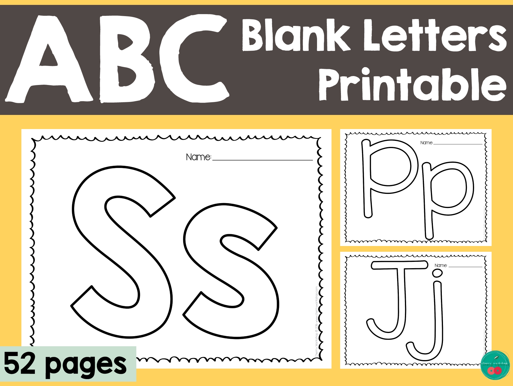 ABC Worksheets Blank Letters Templates By Teach Simple