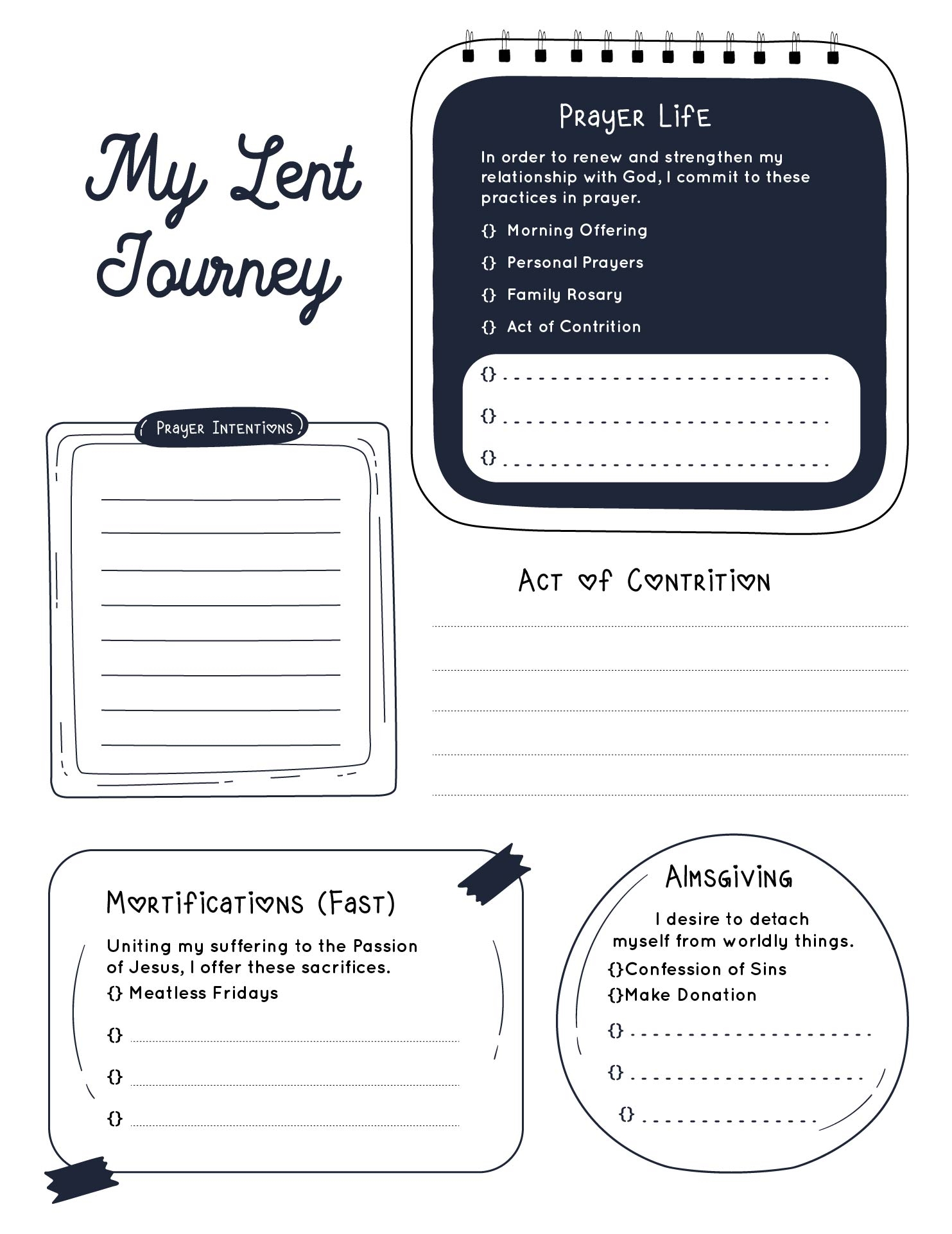 Act Of Contrition For Kids Worksheets Worksheets For Kindergarten
