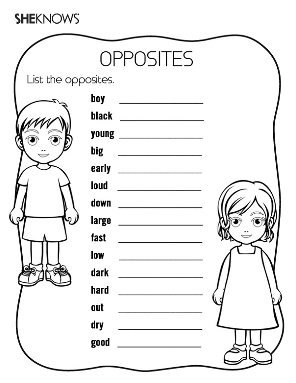 kids activity sheets for 3 year old