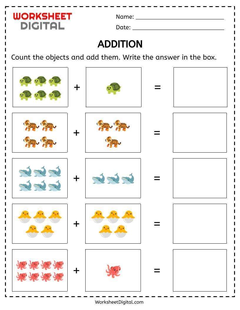Adding Objects Worksheet Digital Worksheets Library