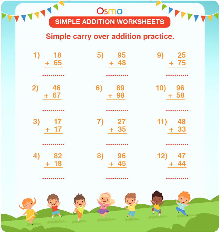 Addition Worksheets For Kindergarten Math Addition Worksheets