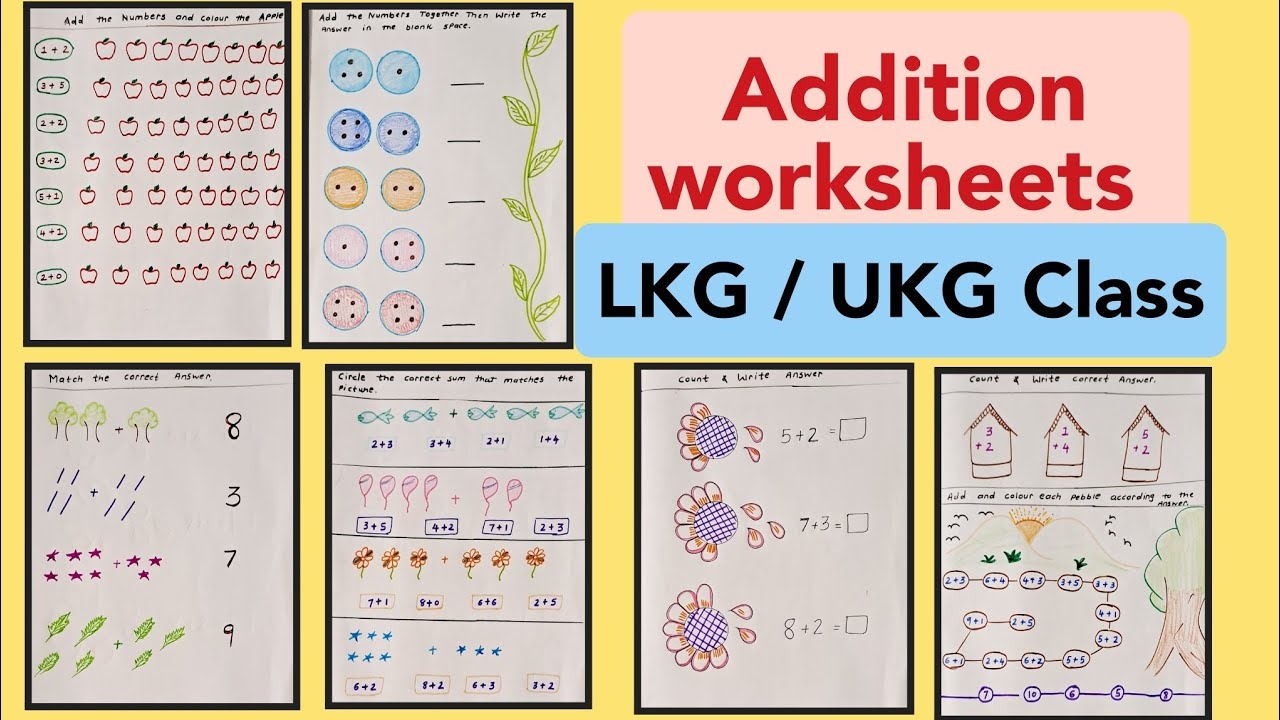 worksheets for kids lkg