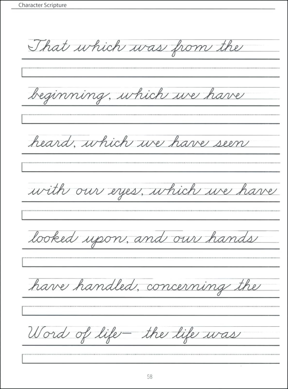 cursive handwriting practice free
