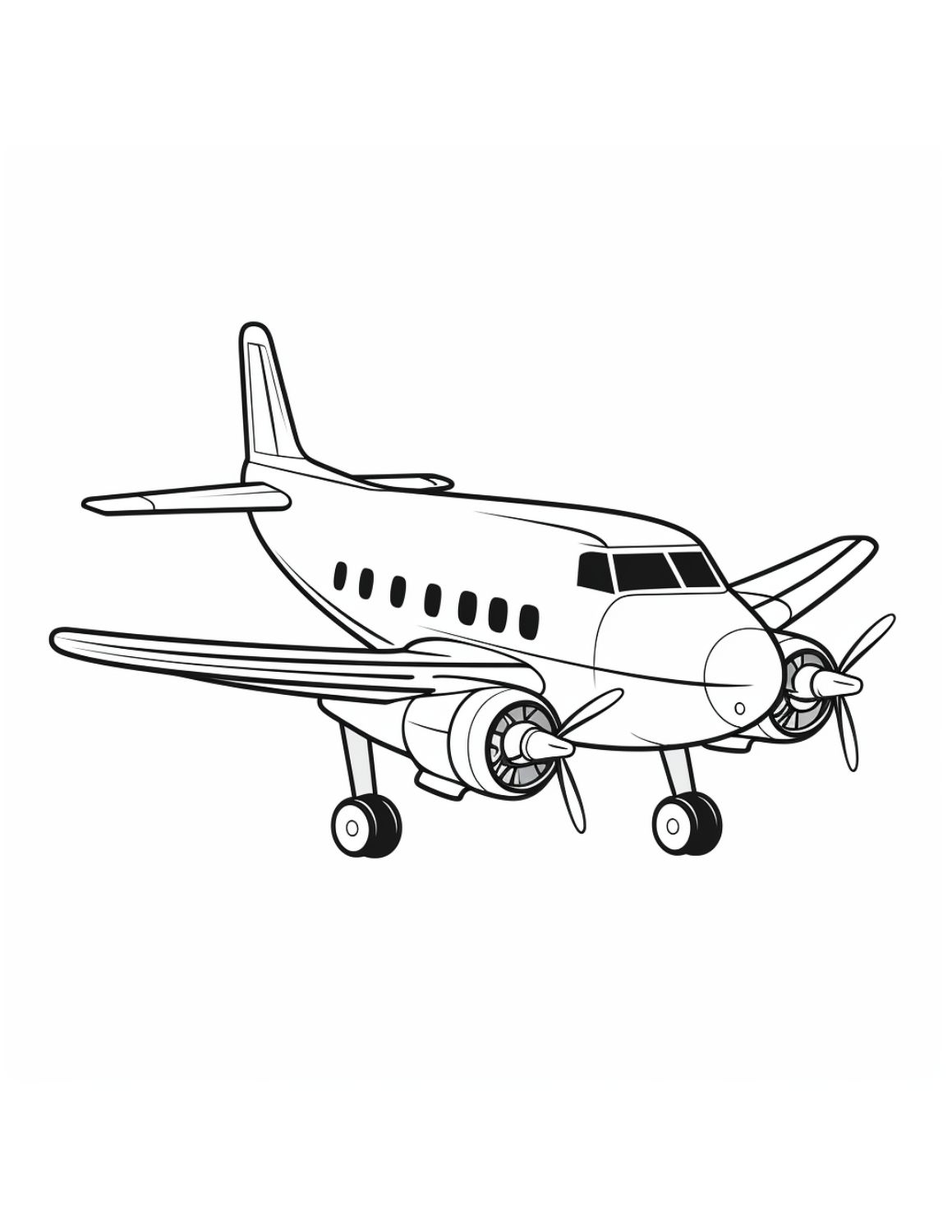 free airplane coloring pages