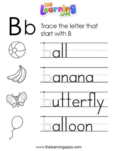 alphabet letter b worksheet
