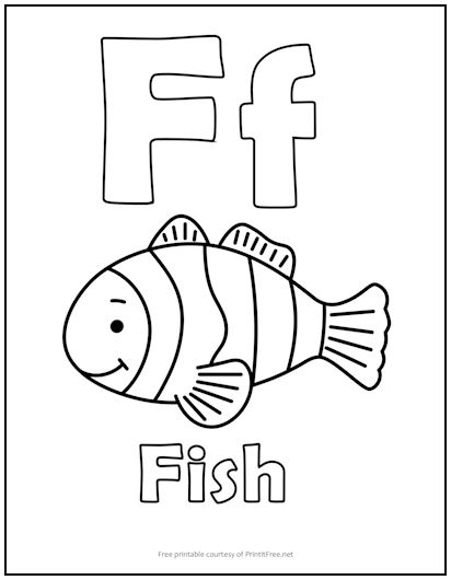Alphabet Letter F Coloring Page Print It Free