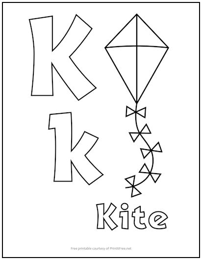 Alphabet Letter K Coloring Page Print It Free