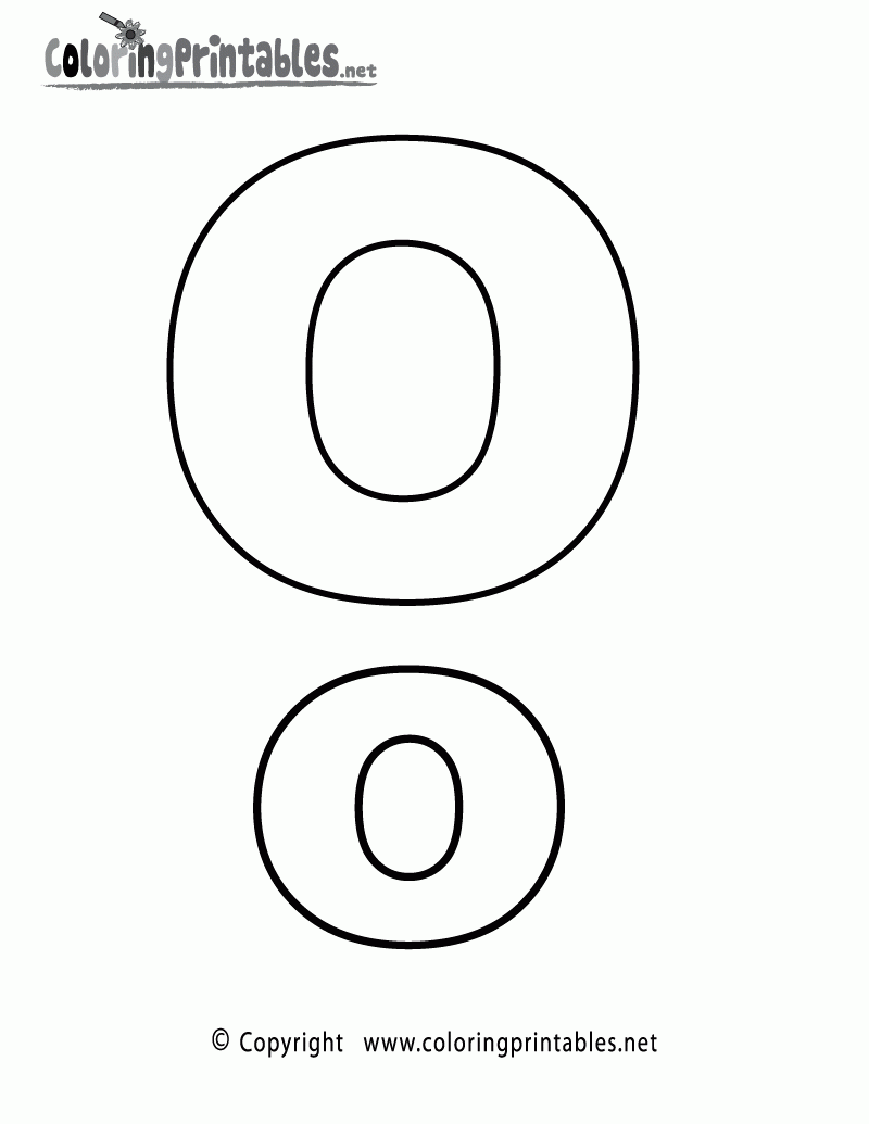 Alphabet Letter O Coloring Page A Free English Coloring Printable