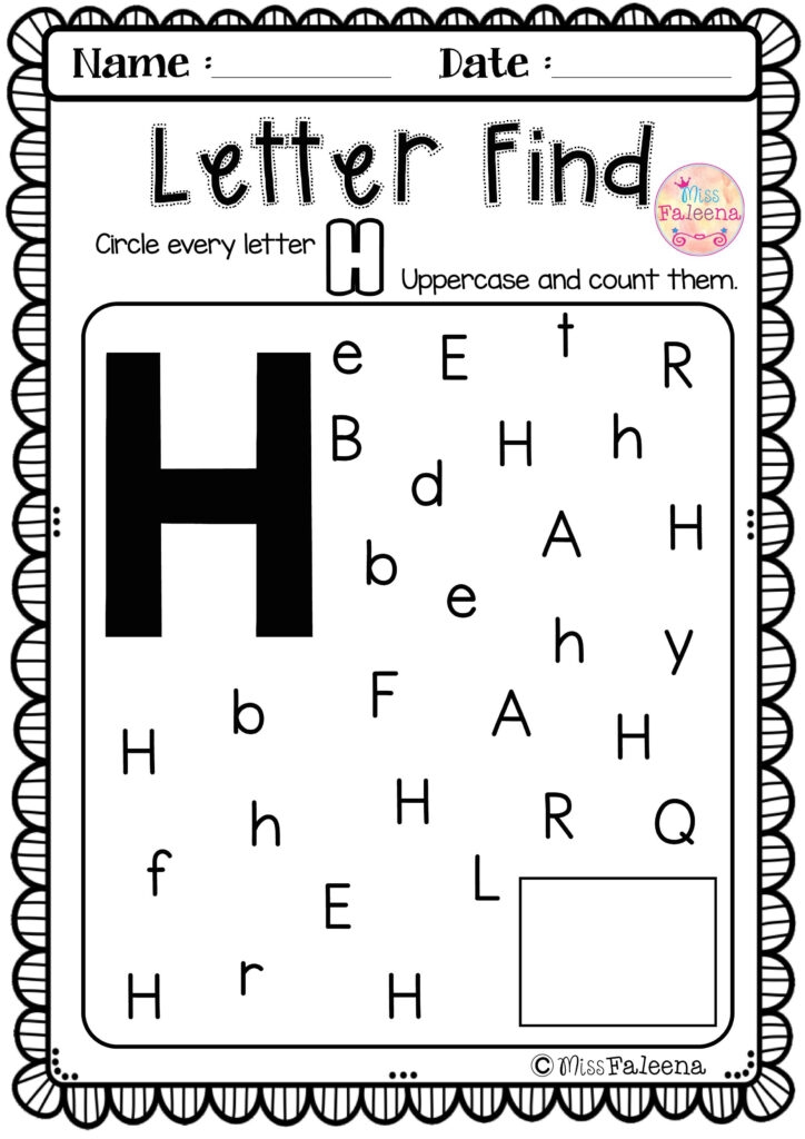 Alphabet Letter Of The Week H Letter H Activities For Inside Letter H 