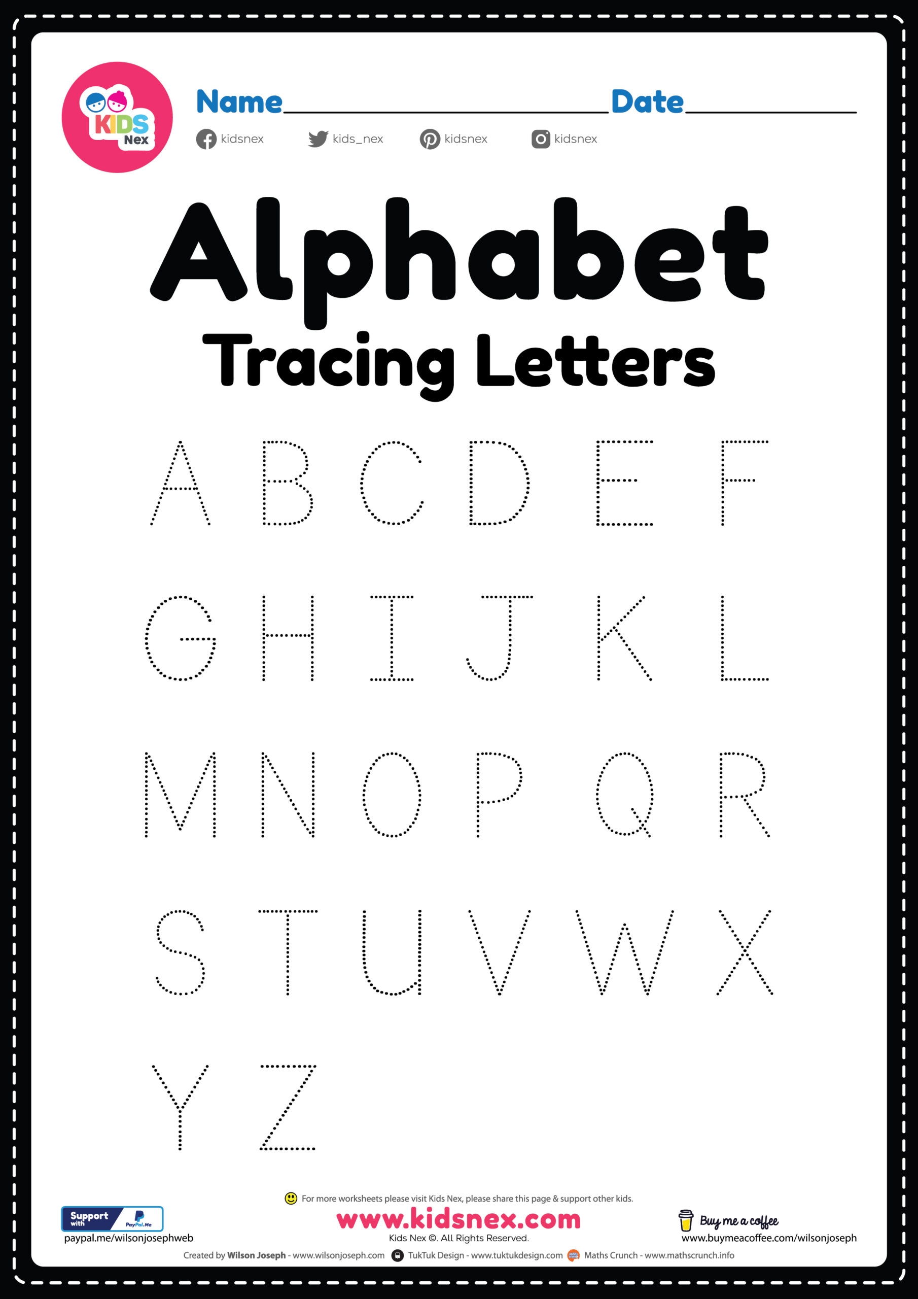 letters and alphabet printable worksheets
