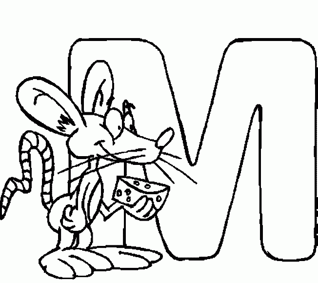 Alphabet M Coloring Page