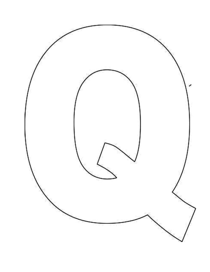 coloring pages for letters q