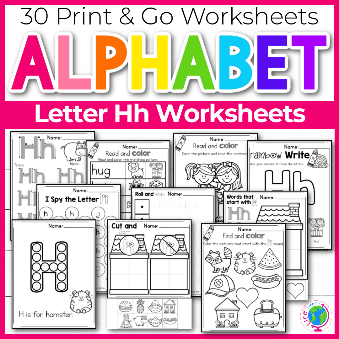 Alphabet Worksheets Letter H Life Over C 39 s Club
