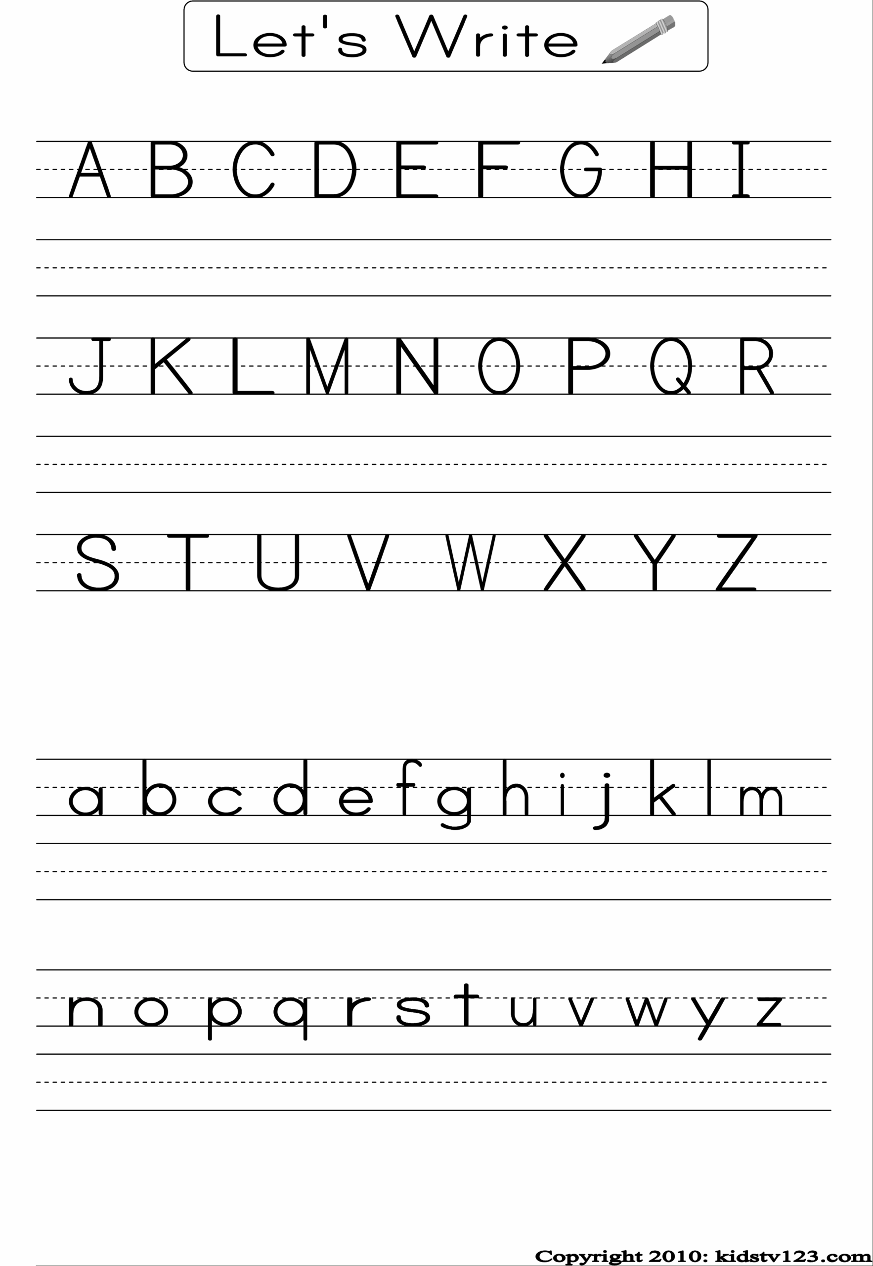 Alphabet Writing Practice Sheet Edu Fun Alphabet Worksheets 