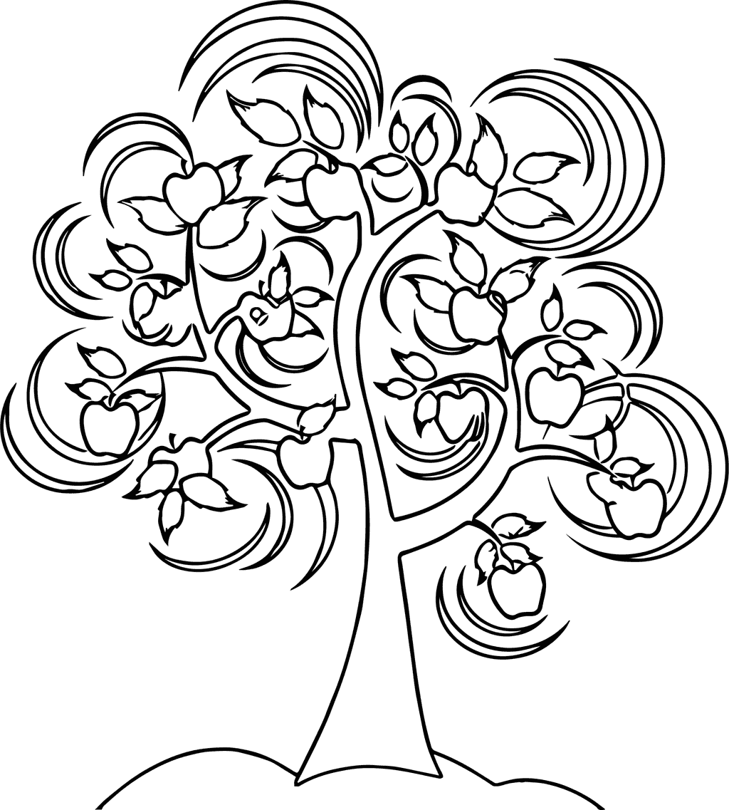 adult tree coloring pages