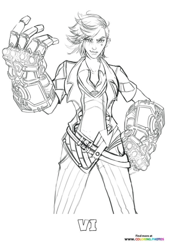 Arcane Ekko Portrait Coloring Pages For Kids
