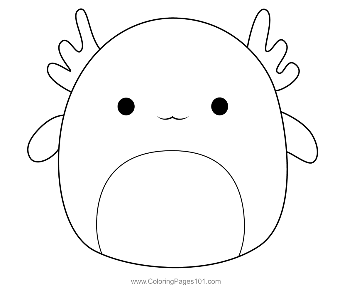 Archie The Axolotl Squishmallows Coloring Page For Kids