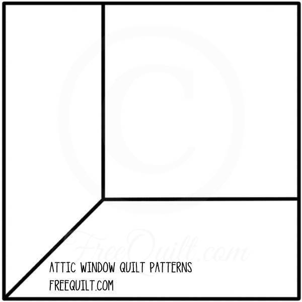 Attic Window Quilt Block To Print 3D Quilt Template