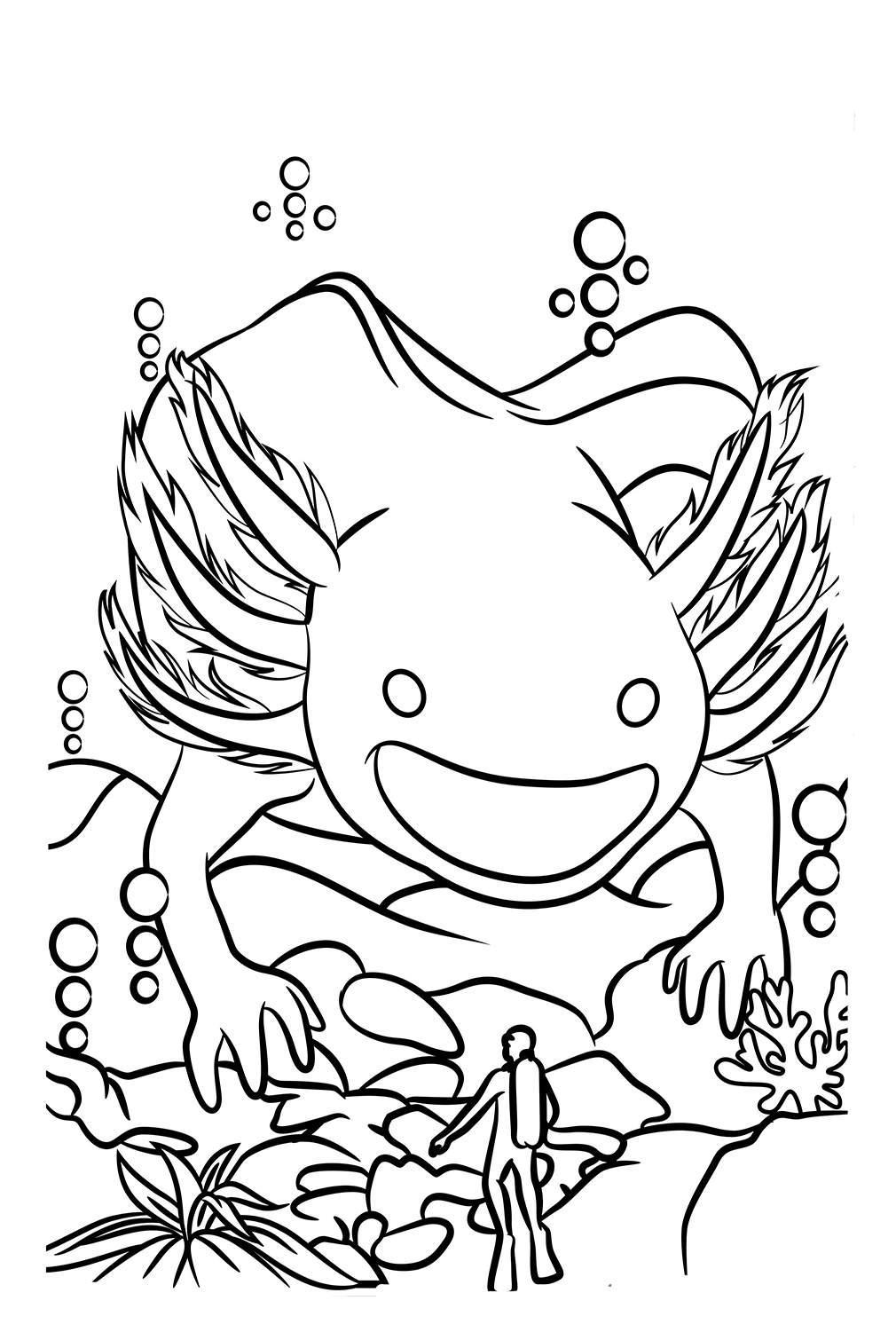 axolotl coloring pictures printable